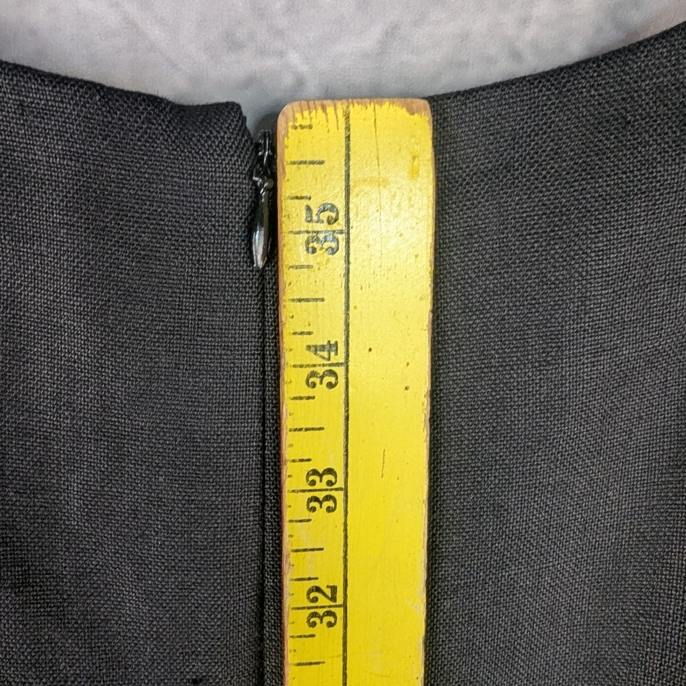 Talbots Size 10 Irish Linen Black Sleeveless Sheath Dress Midi - Picture 10 of 10
